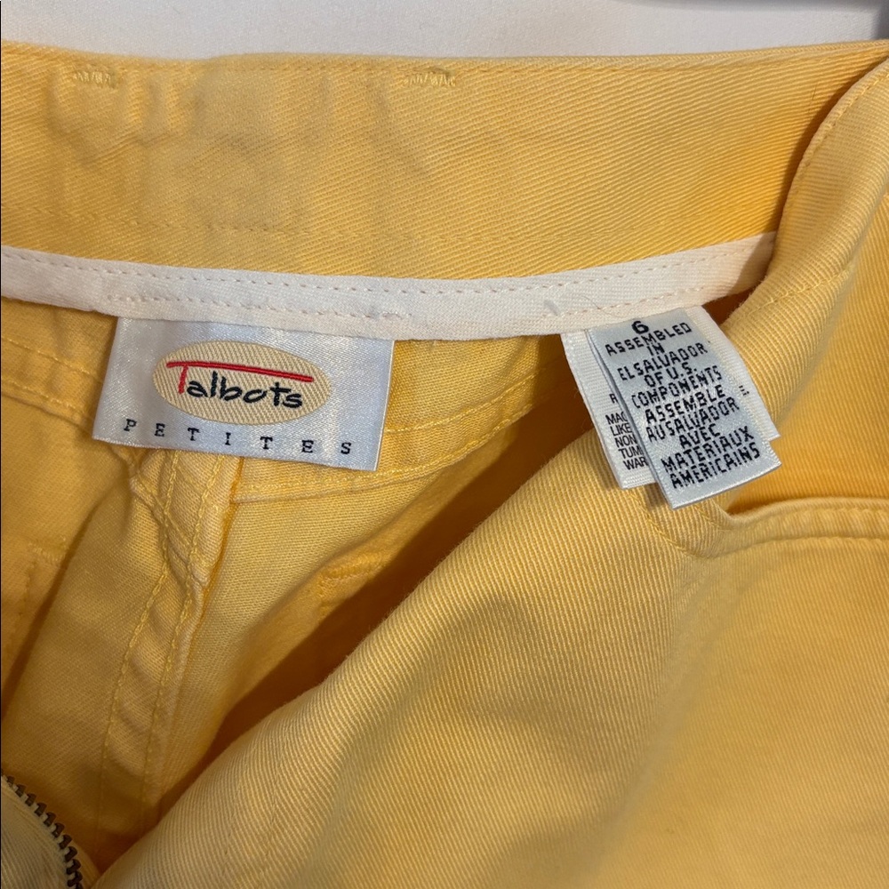Talbots Petites Bright Yellow Women’s Jeans Y2K SZ 6P QuietbLuxury - Picture 2 of 11